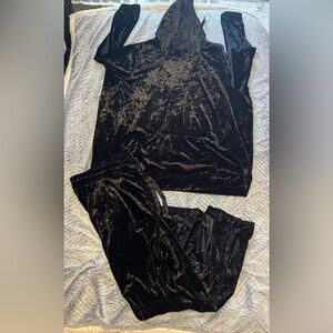 Torrid Black Velvet Pajama Set